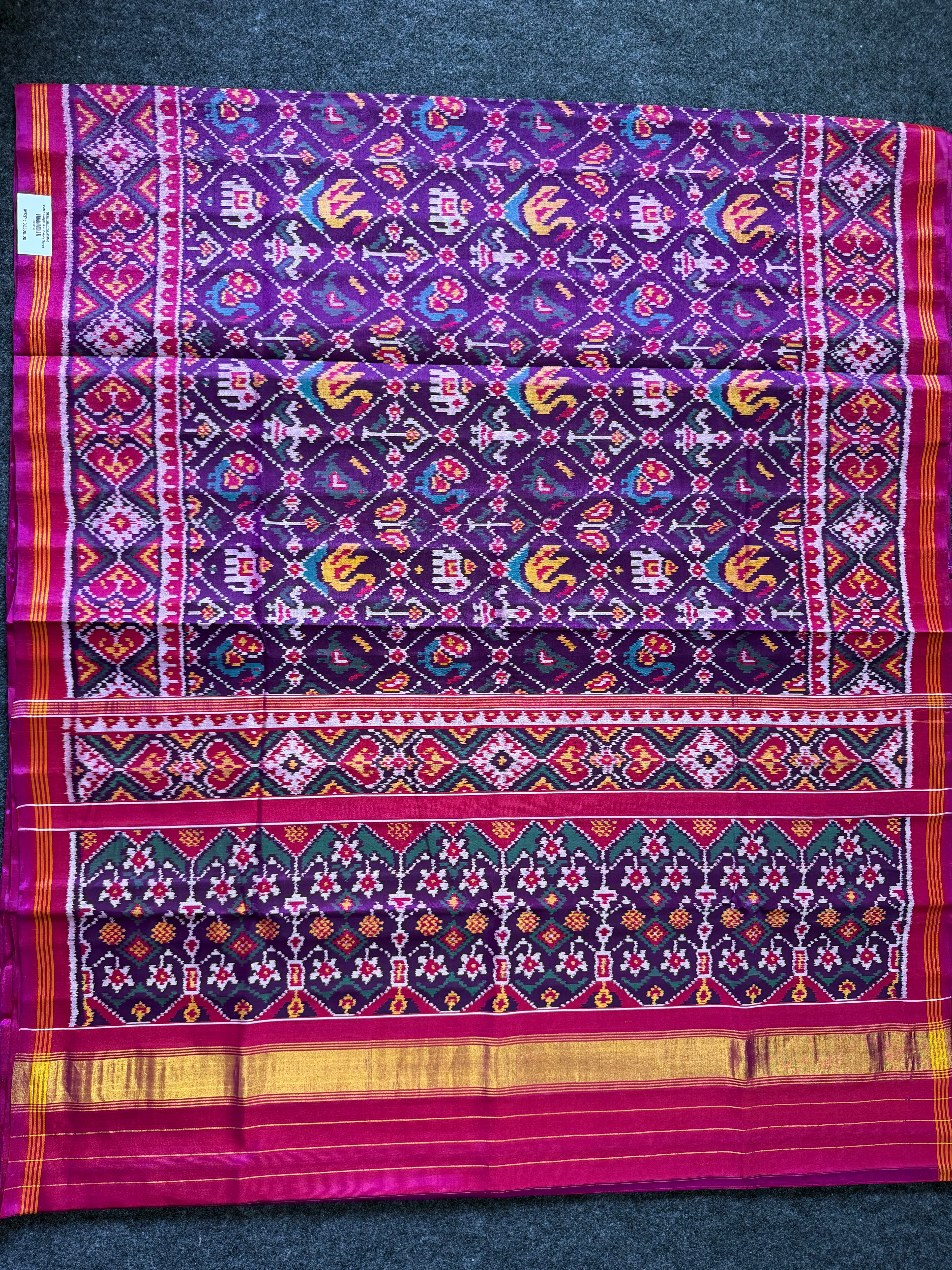 Narikunj Traditional Design Handwoven Patola Silk Saree