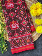 Elephant Design Handwoven Patola Silk Saree