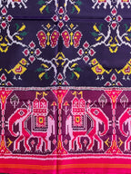 Skirt Border With Elephant Handwoven Patola Silk Saree