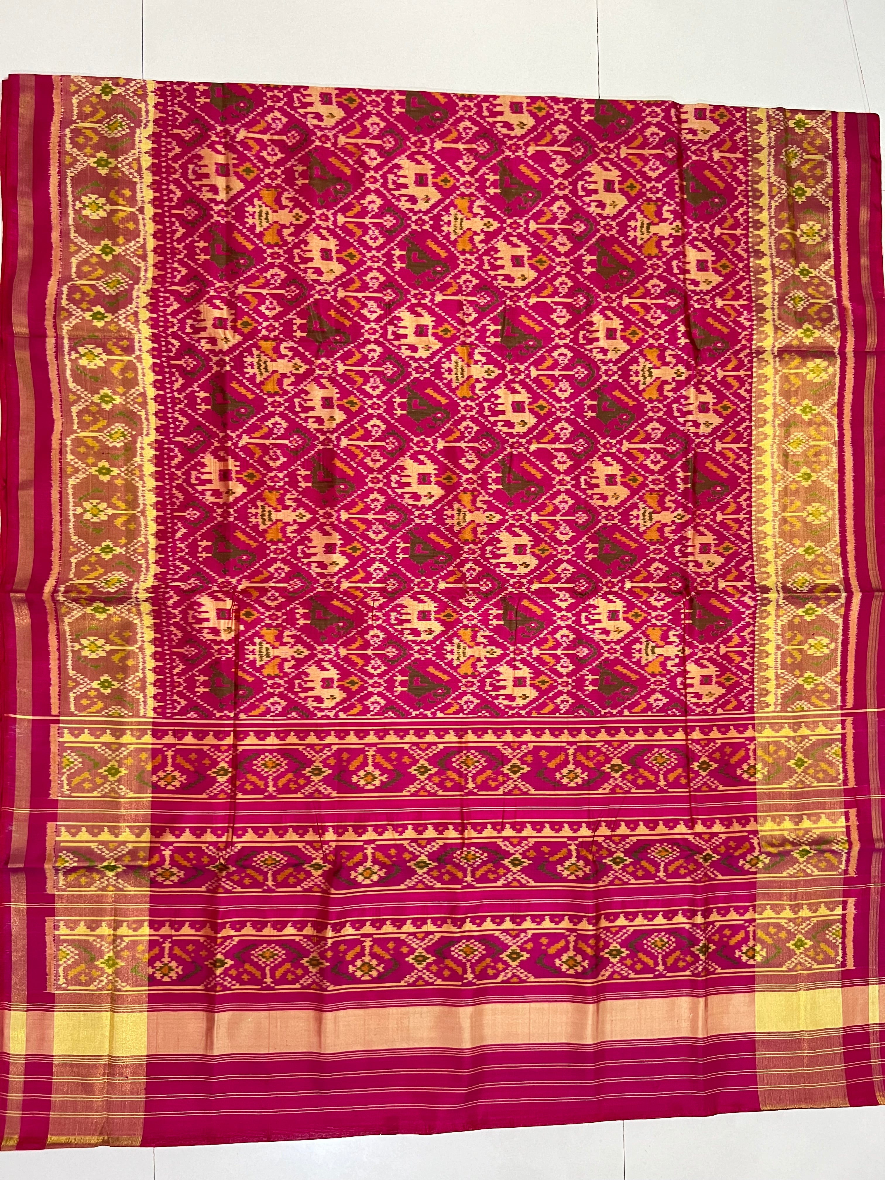 Narikunj Traditional Design Handwoven Patola Silk Saree