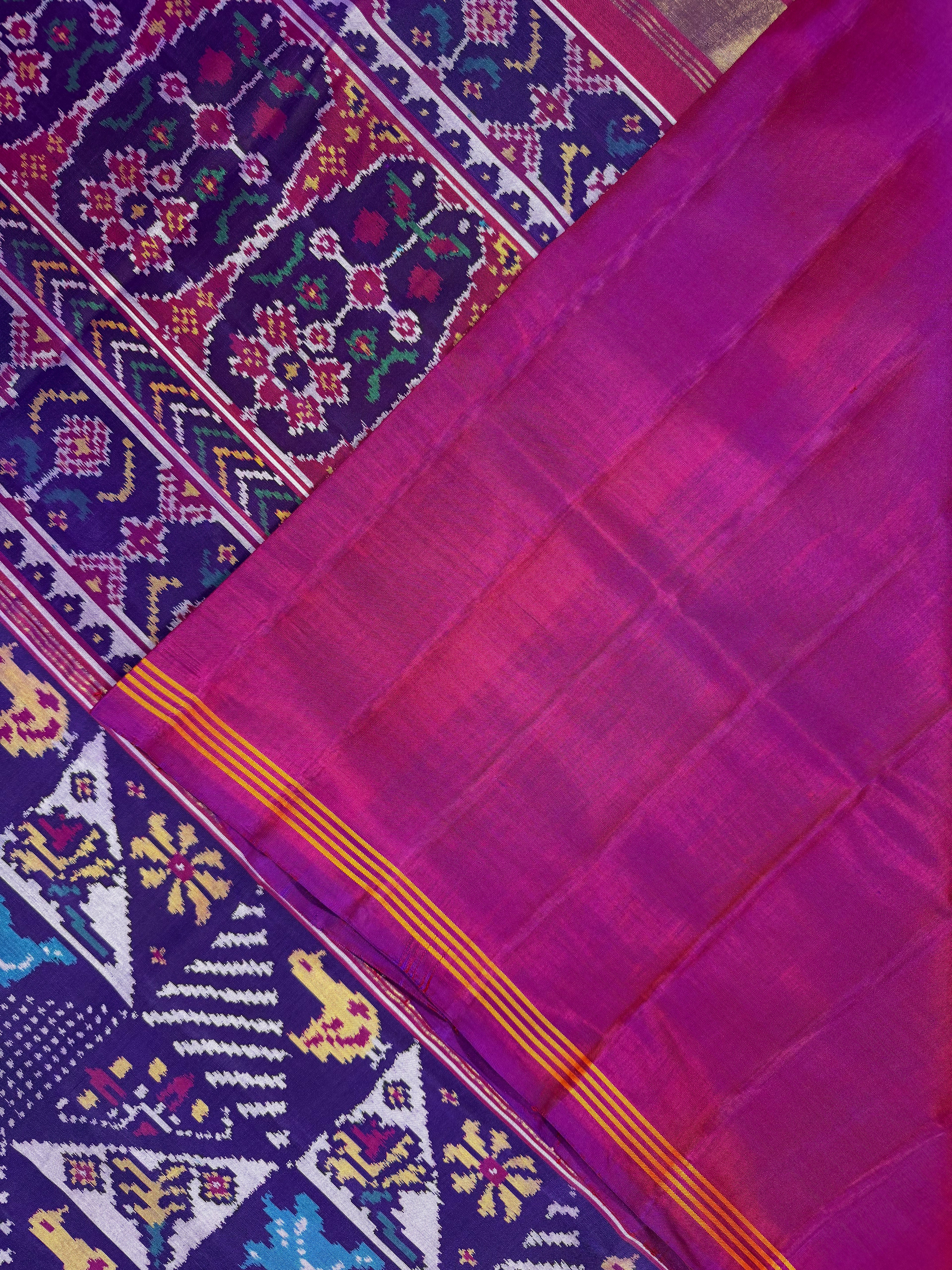Fancy Design Handwoven Patola Silk Saree