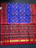 Motif Design With Blue Color Handwoven Patola Silk Saree