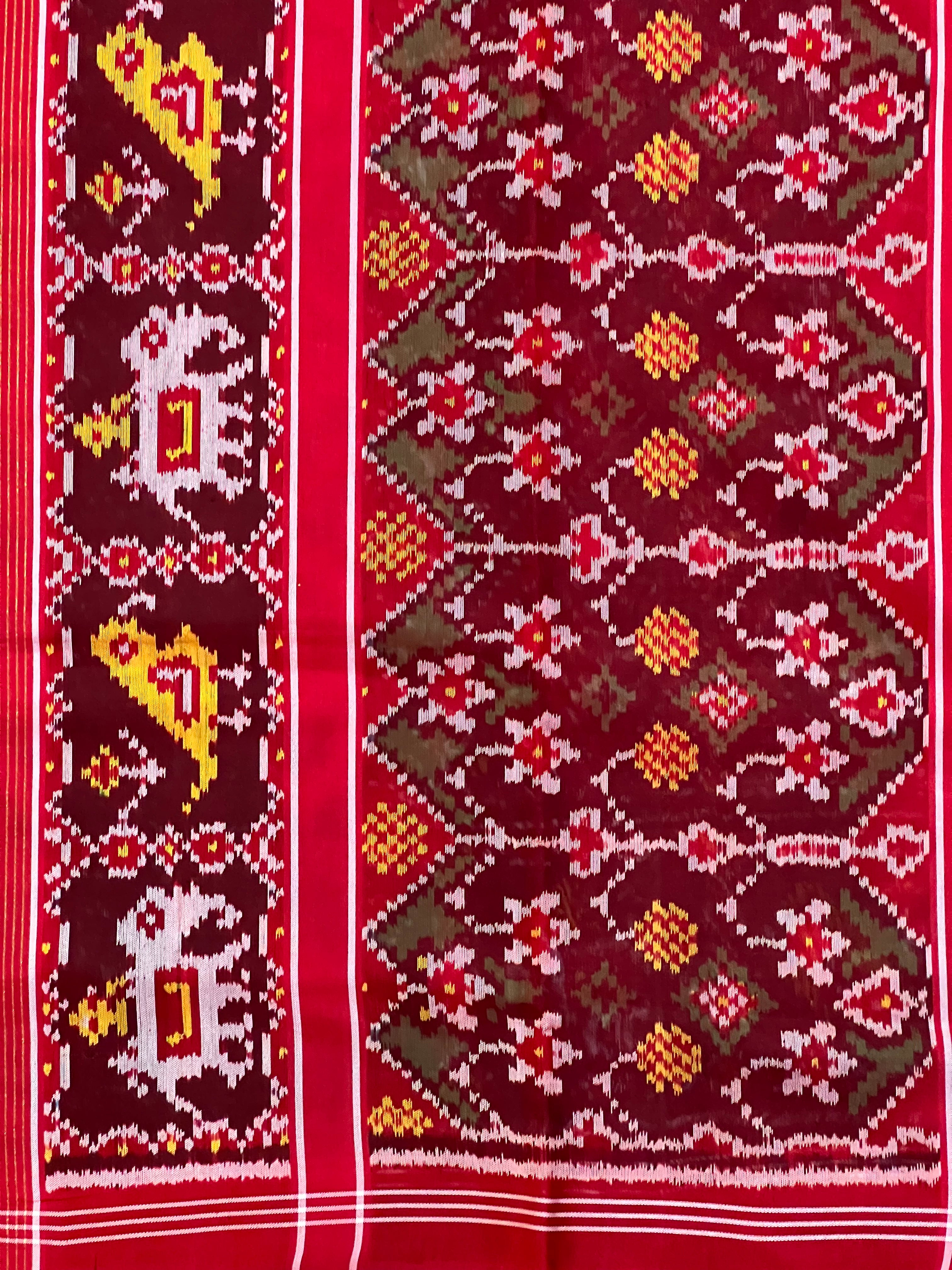 Traditional Design Handwoven Patola Silk Saree