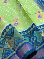 Elephant-Parrot Design Handwoven Patola Silk Saree