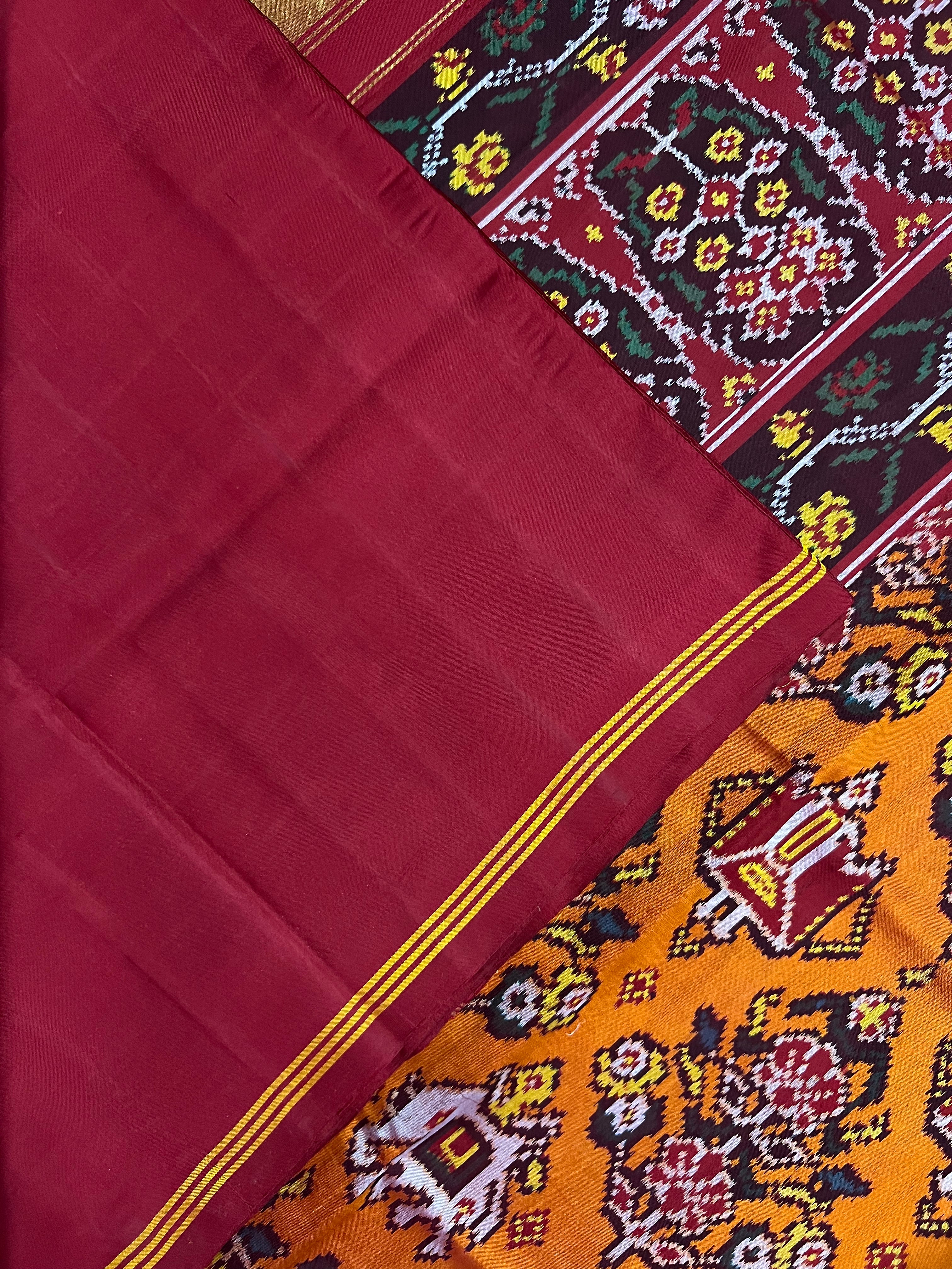 Motifs Traditional Design Handwoven Patola Silk Saree