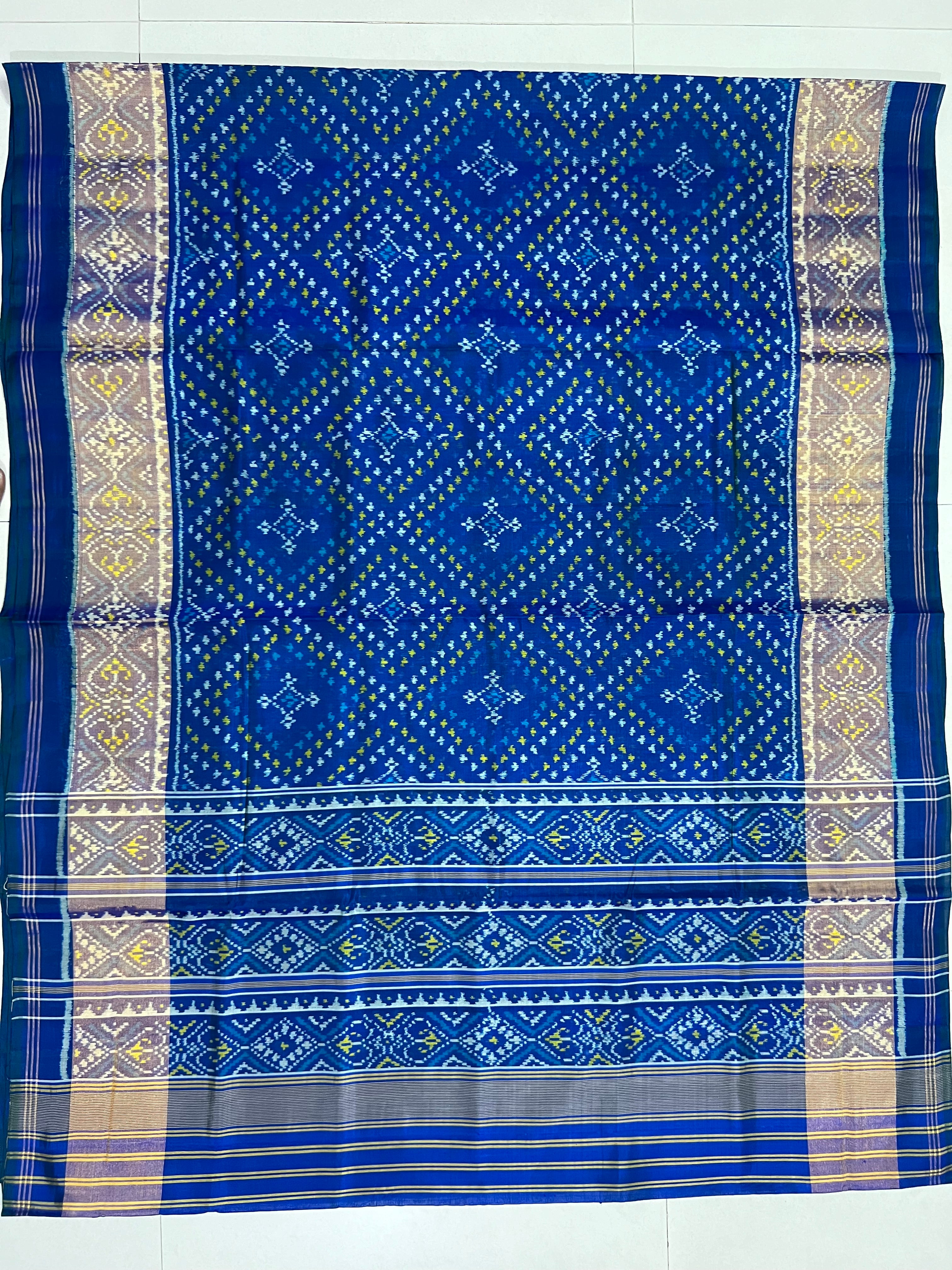 Small Butti Design Handwoven Patola Silk Saree