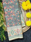 Grey color Exclusive Design Handwoven Patola Silk Saree