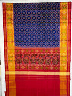 Blue Traditional Design Handwoven Patola Silk Saree