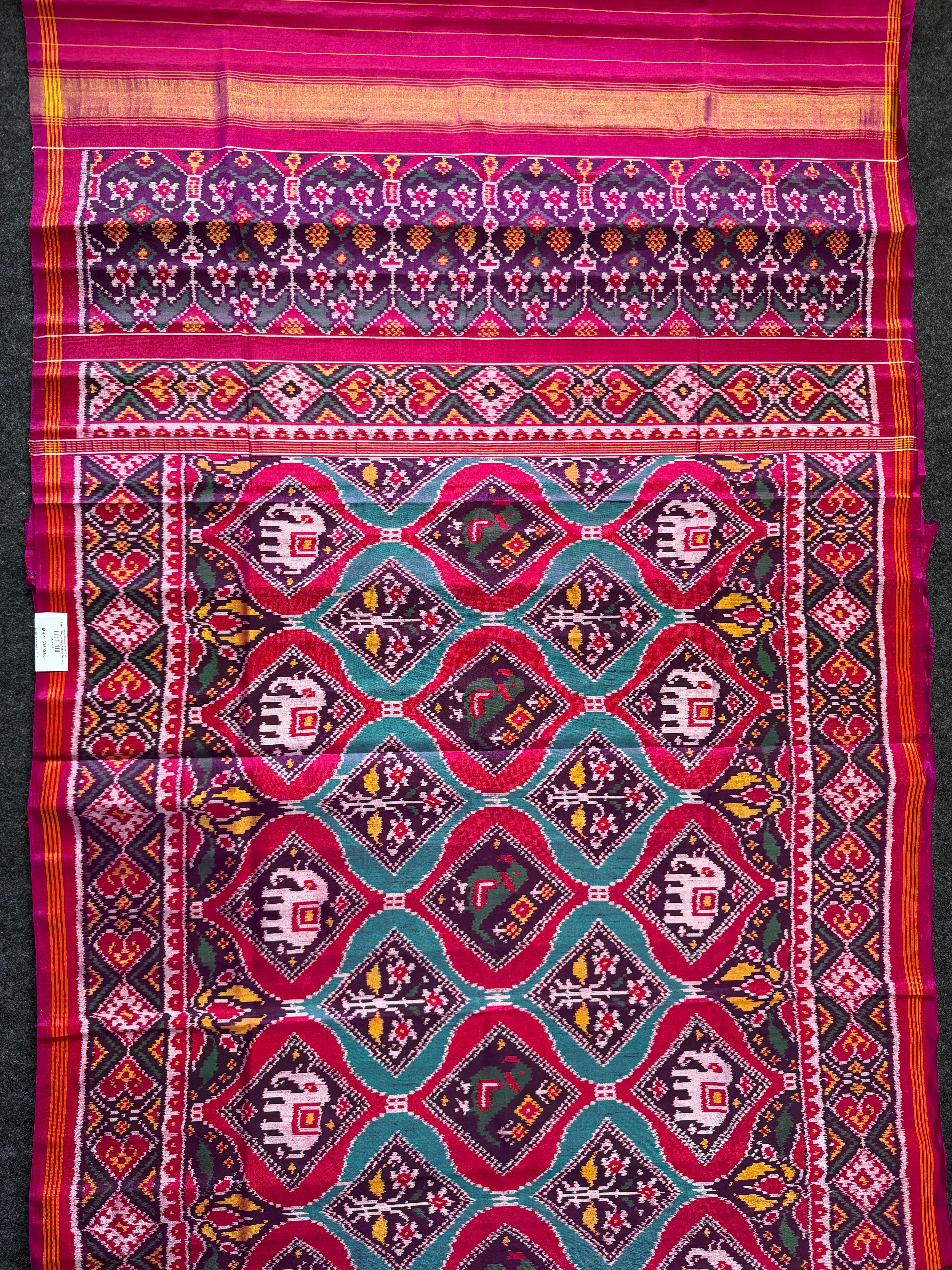 Exclusive Motif Design Handwoven Patola Silk Saree Secondary image