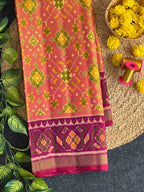 Navratna Traditional Design Handwoven Patola Silk Saree