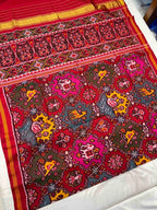 Multicolor With Motifs Handwoven Patola Silk Saree