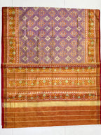 Pastel Purple Panchanda Tissue Double Zari Patola Saree