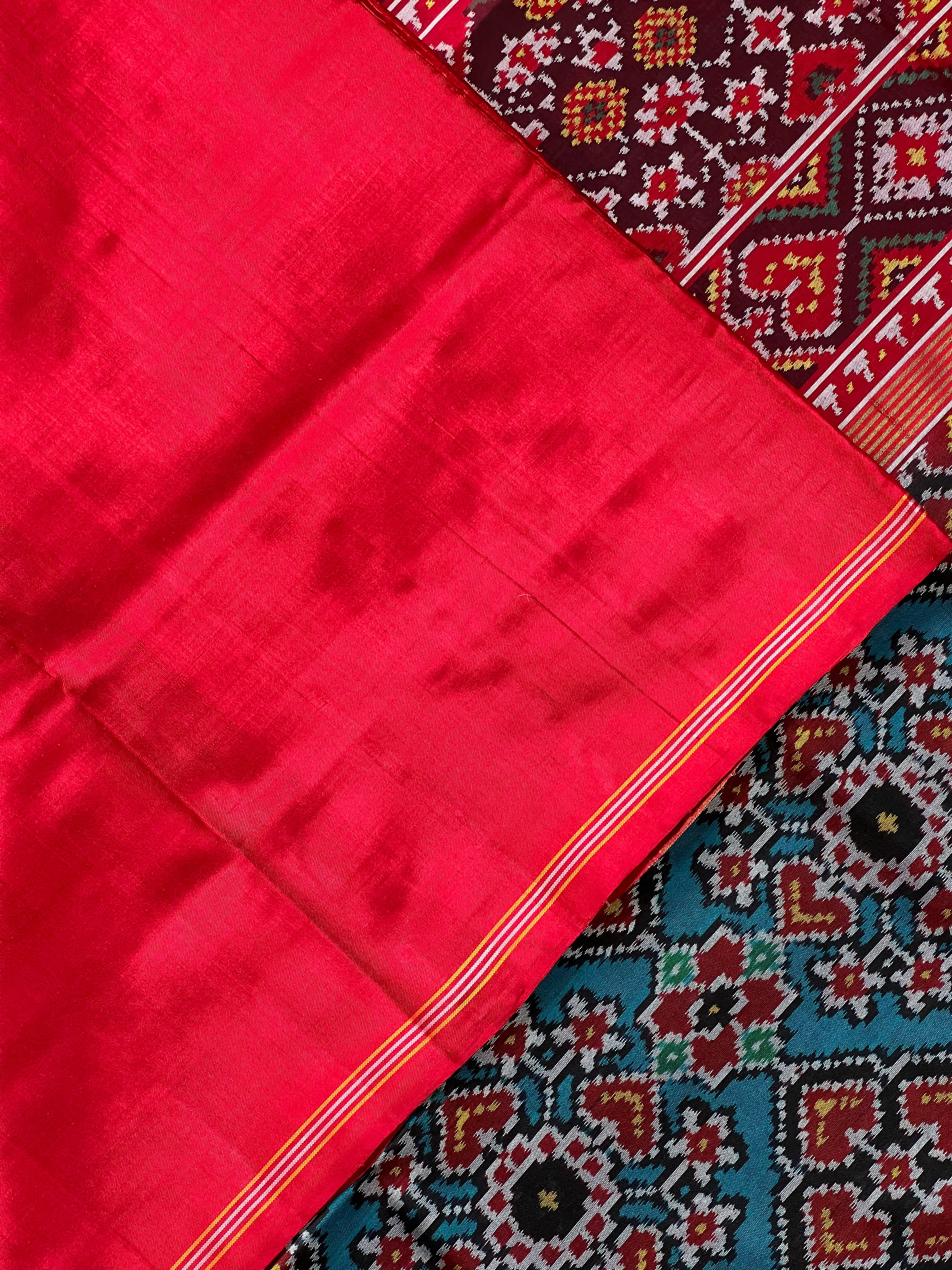 Fusion Design Handwoven Patola Silk Saree