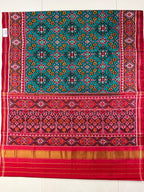RamaGreen Navratna Design Handwoven Patola Silk Saree