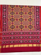 Yellow Navratna Traditional Design Handwoven Patola Silk Saree