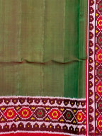 Green Gala Border With Designer Blouse Handwoven Patola Silk Saree