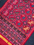 Big Motif Design Handwoven Patola Silk Saree