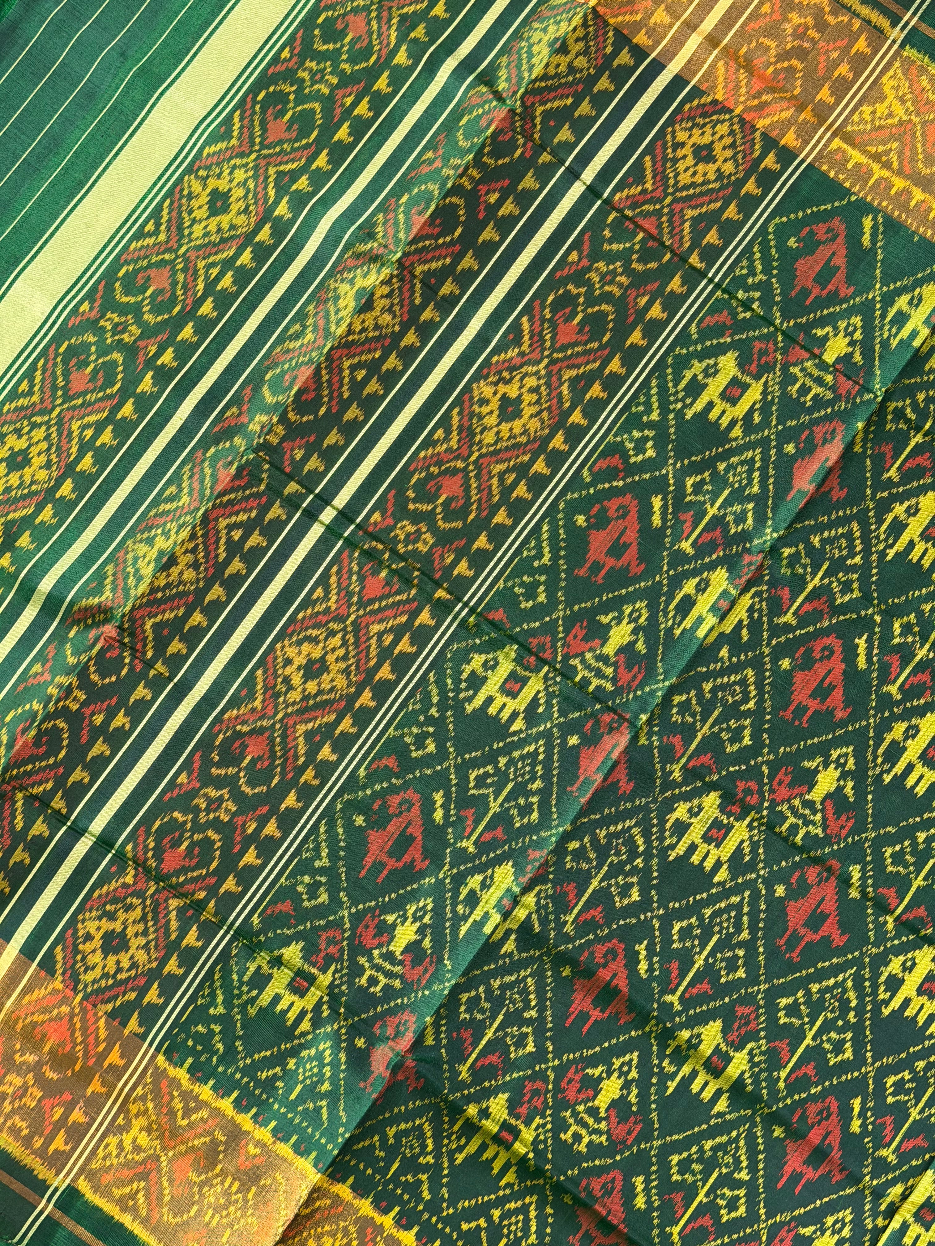 Narikunj Traditional Design Handwoven Patola Silk Saree