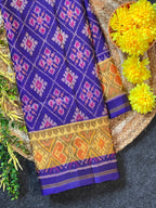 Pan-Chanda Traditional Design Handwoven Patola Silk Saree