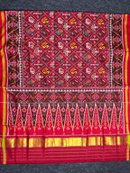 Red Narikunj Traditional Design Handwoven Patola Silk Saree