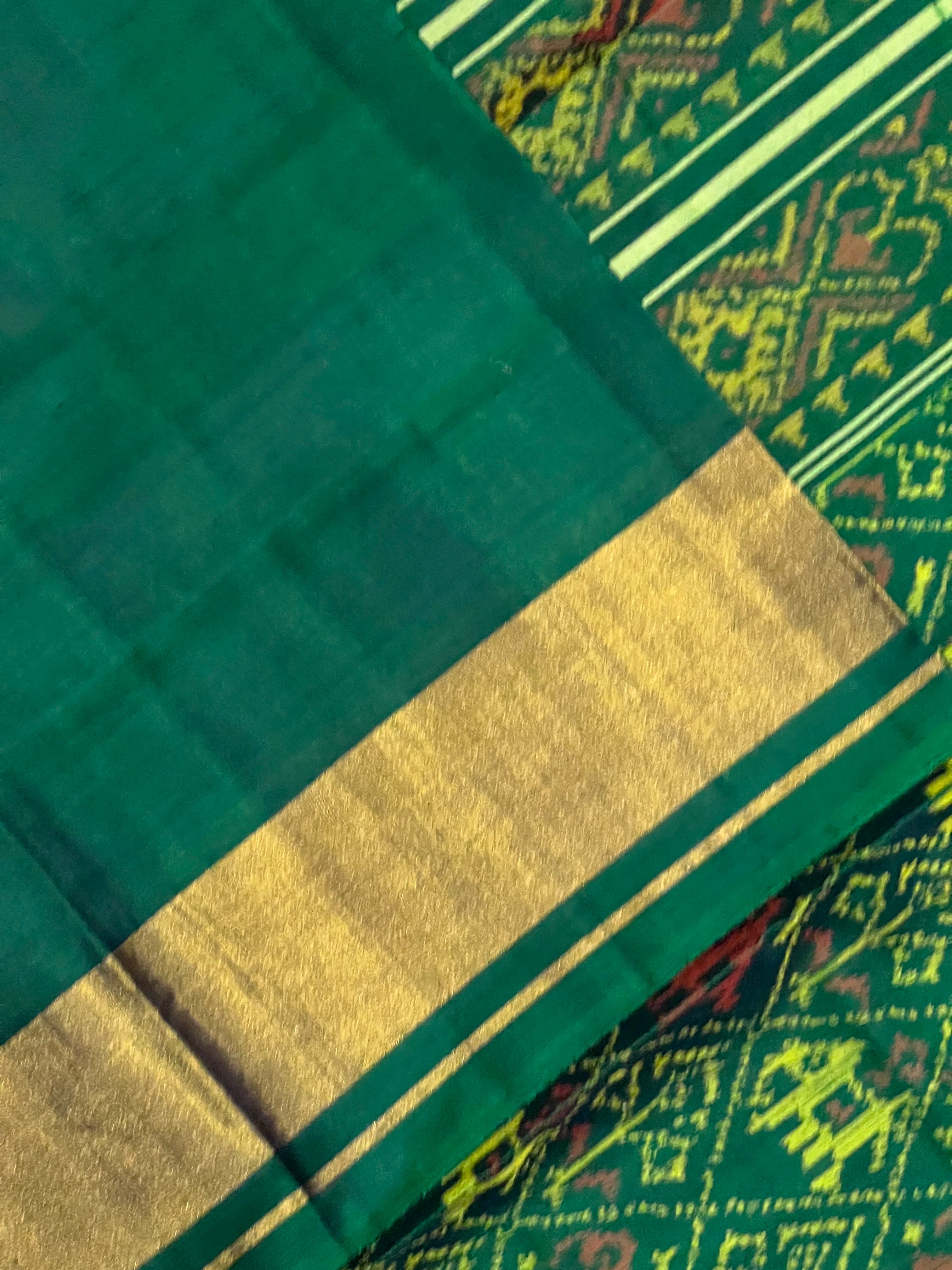 Narikunj Traditional Design Handwoven Patola Silk Saree