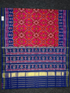 Handwoven Patola Silk Saree Manekchowk Pink And Blue