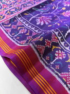 Flower with Parrot Design Handwoven Patola Silk Saree