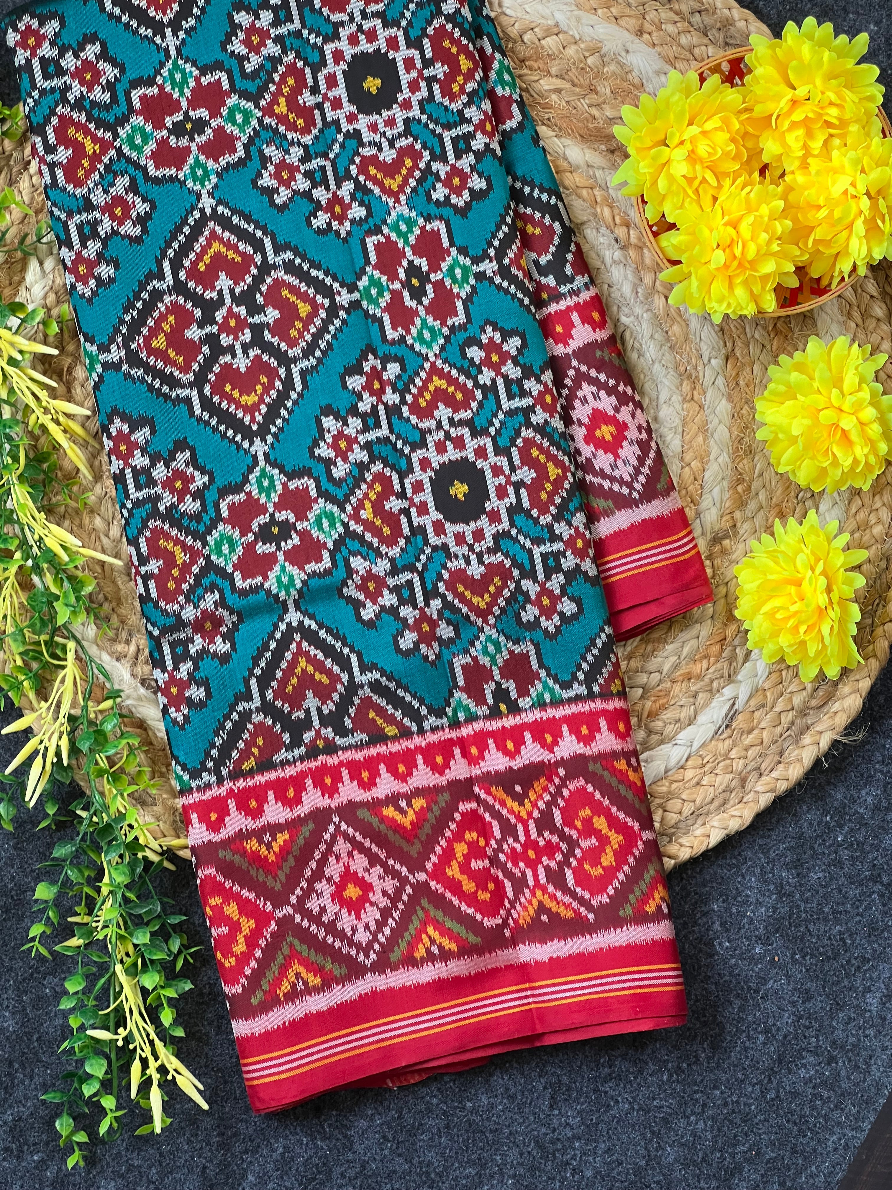 Fusion Design Handwoven Patola Silk Saree