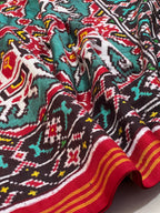 Big Elephant Design Handwoven Double Ikat Patola Silk Saree