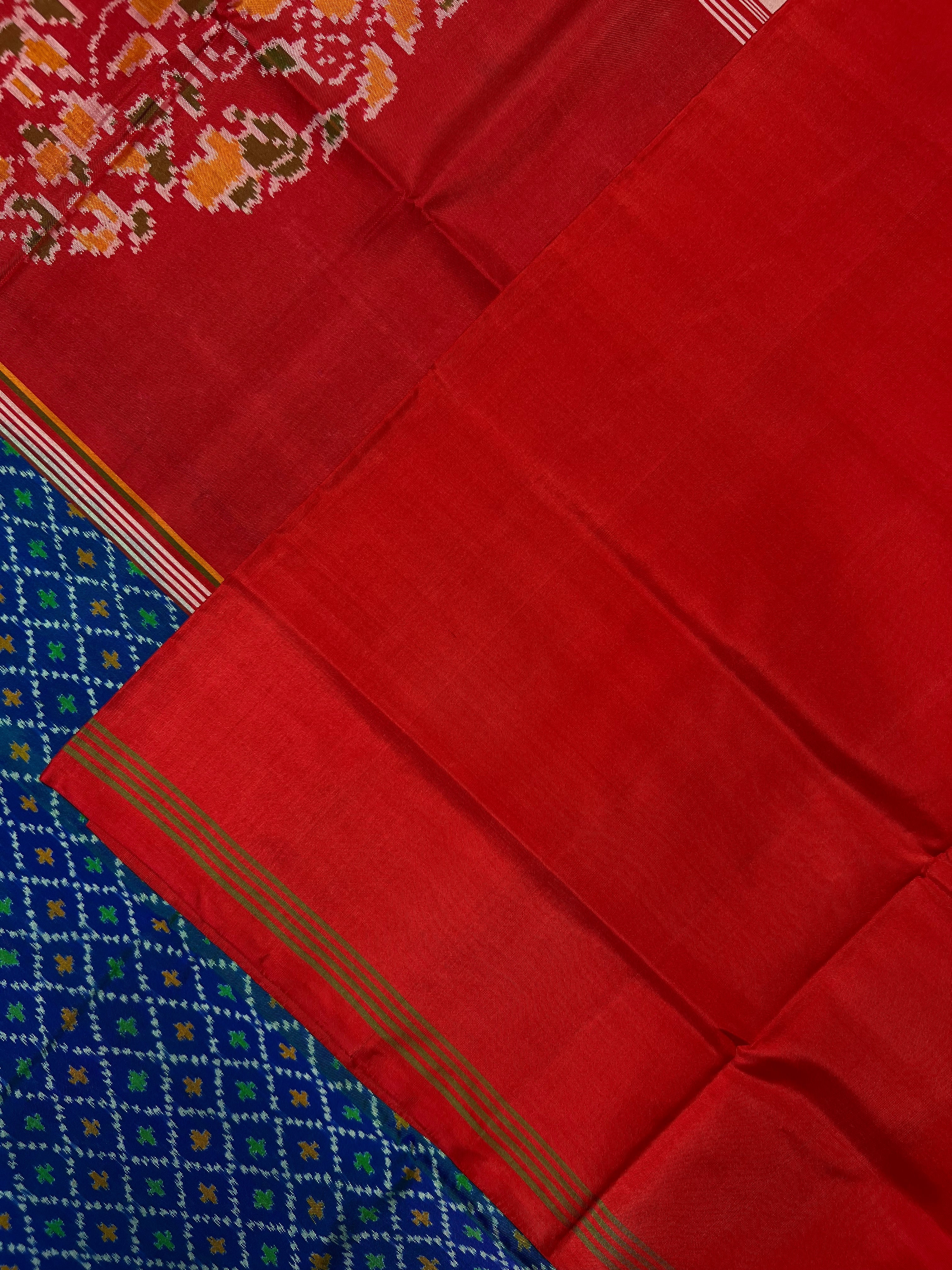 Button-Ful Traditional Design Handwoven Patola Silk Saree