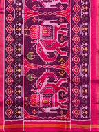 Skirt Border With Elephant Handwoven Patola Silk Saree