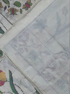 Off-White Exclusive Flower Design Handwoven Patola Silk Saree