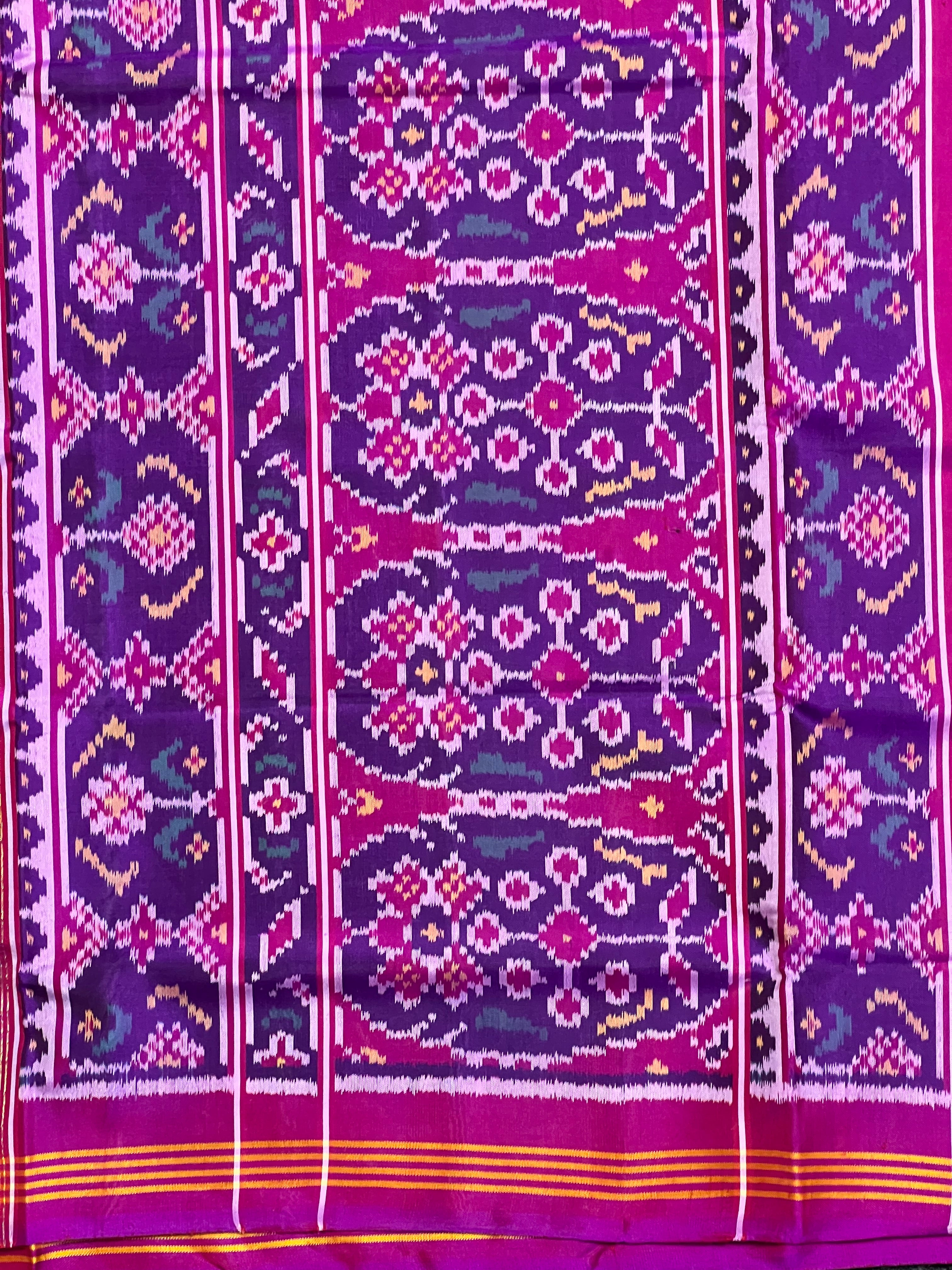 Elephant Motif Design Handwoven Patola Silk Saree