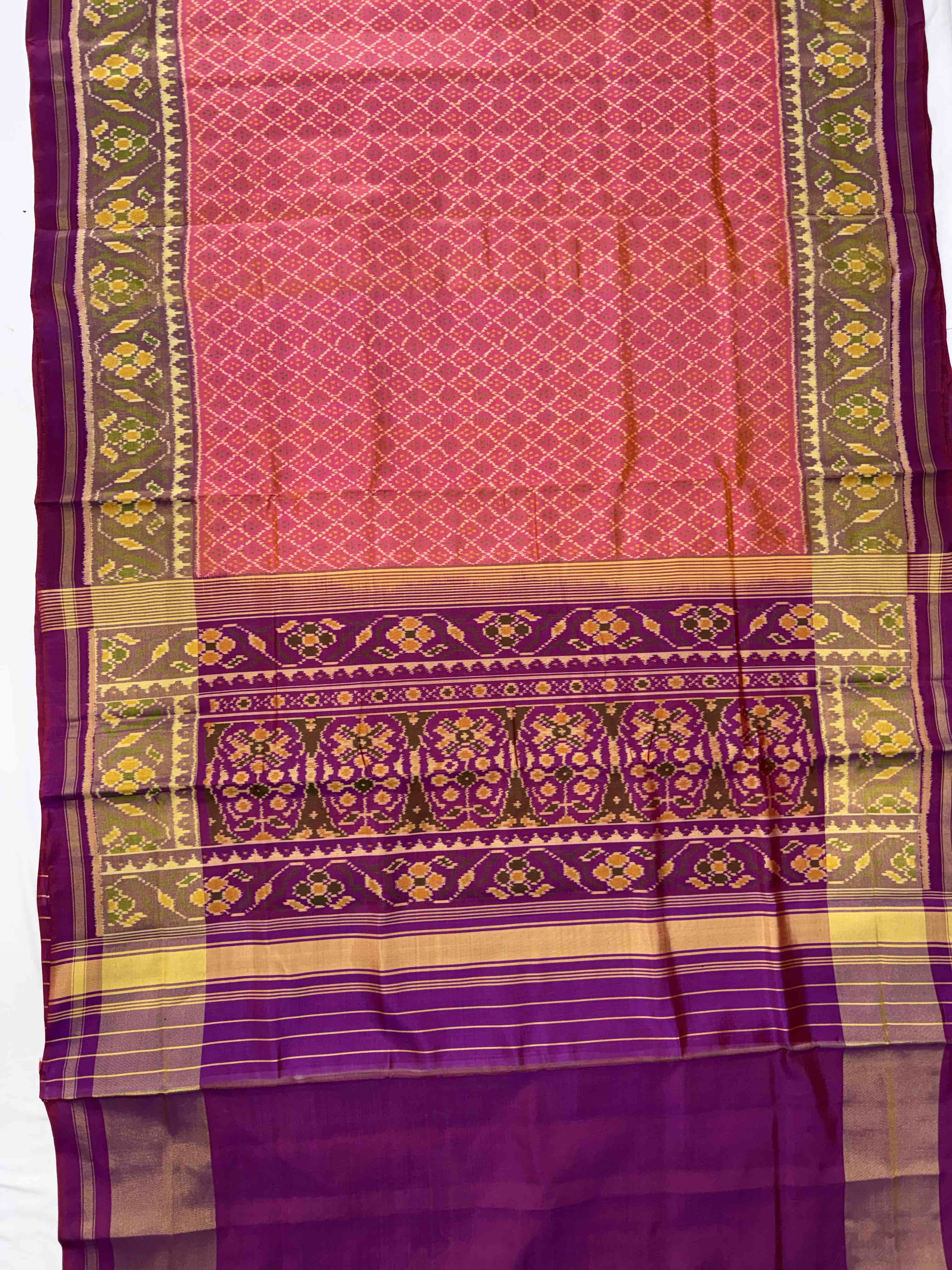 Daliyabhat Traditional Design Handwoven Patola Silk Saree