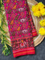 Laheriya With Motif Design Handwoven Patola Silk Saree