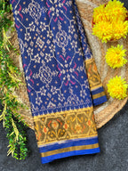 Blue Navratna Traditional Design Handwoven Patola Silk Saree