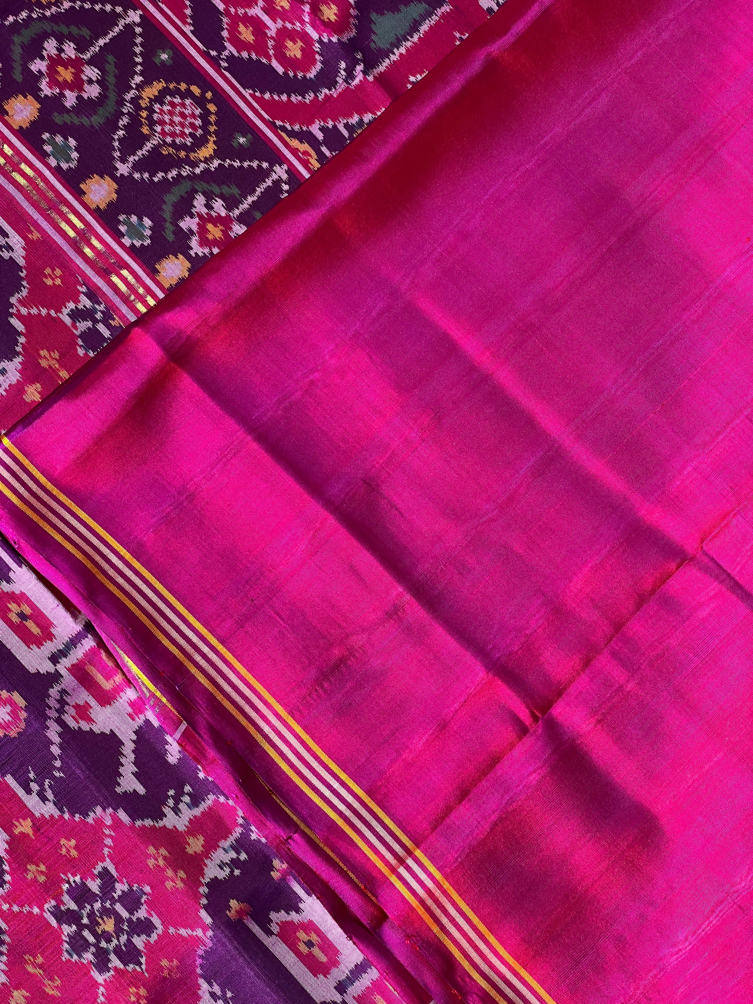 Elephant Design Handwoven Patola Silk Saree