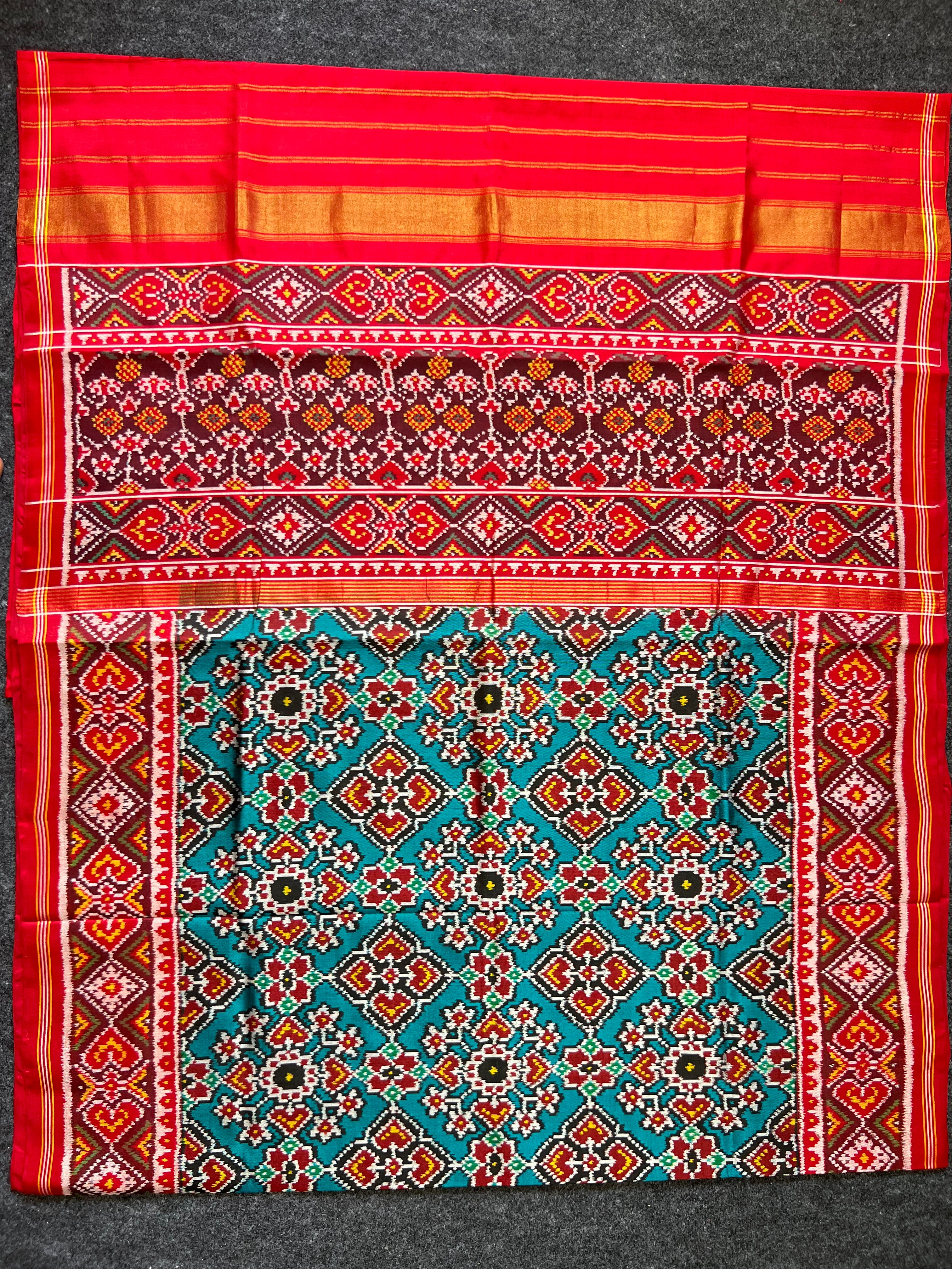 Fusion Design Handwoven Patola Silk Saree