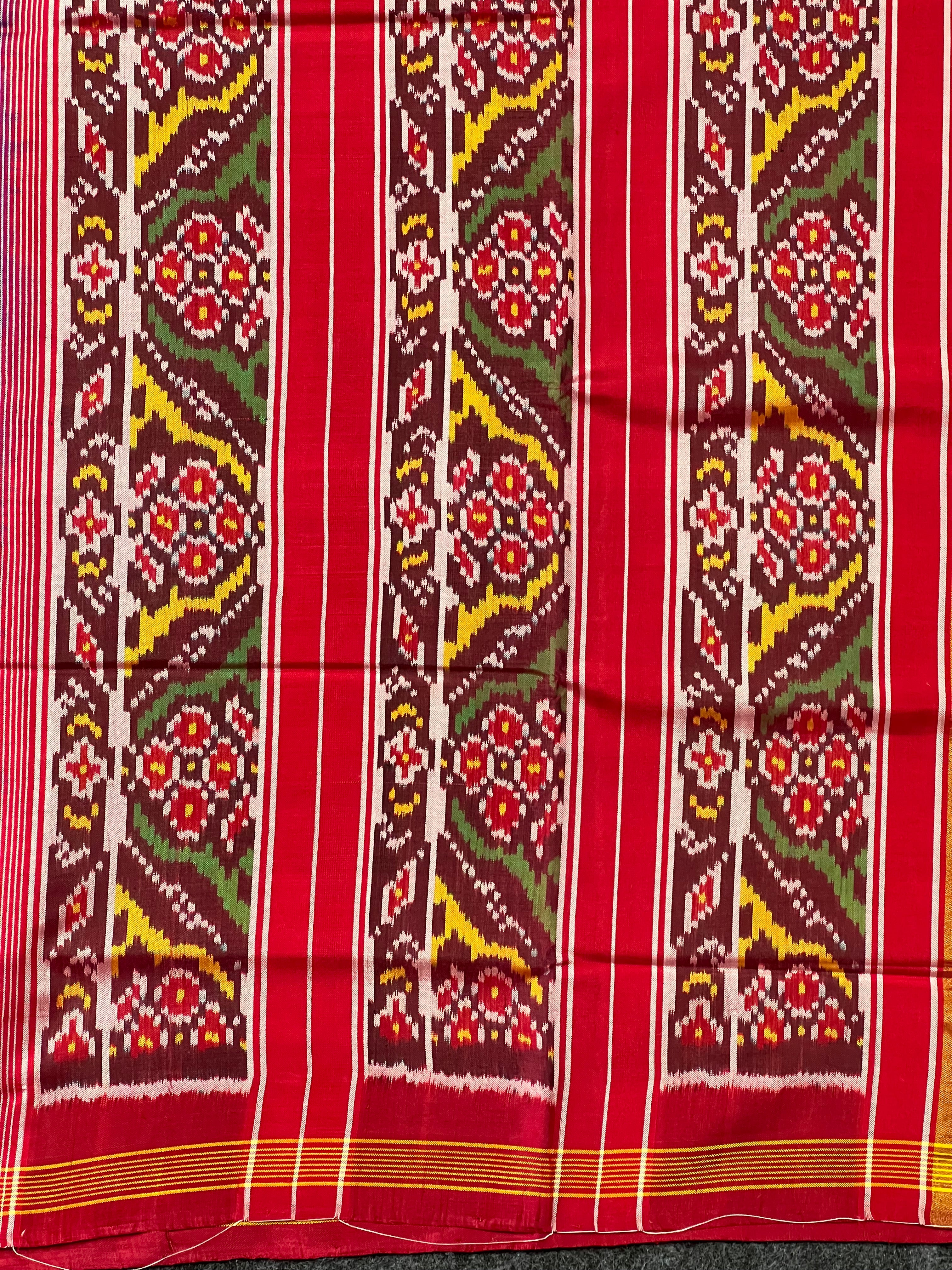 Motif Design Handwoven Patola Silk Saree