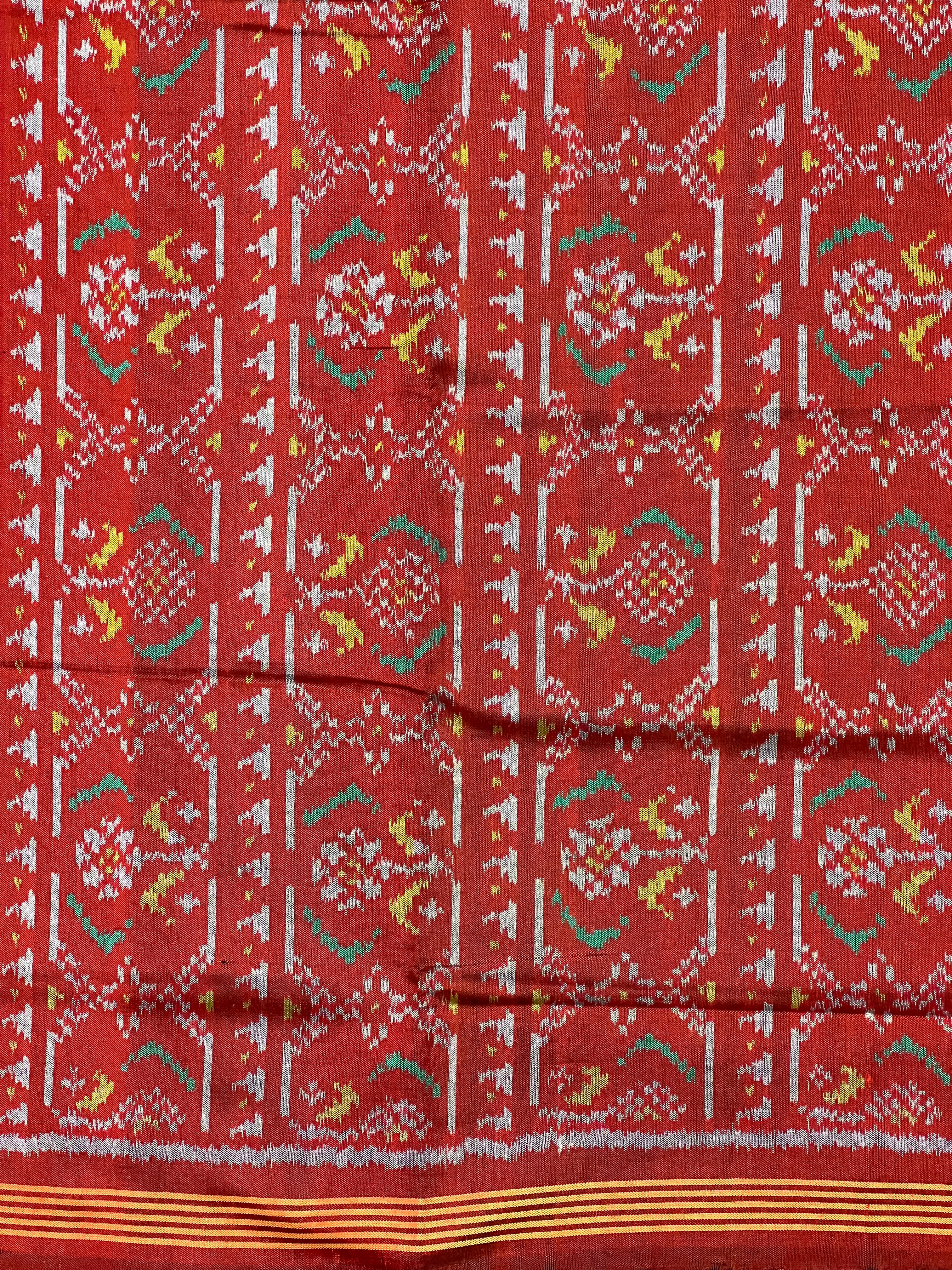 ButtonFul Traditional Design Handwoven Patola Silk Saree