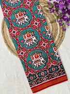 Big Elephant Design Handwoven Double Ikat Patola Silk Saree