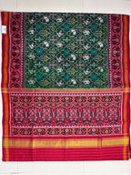 Half Motifs Design Handwoven Patola Silk Saree
