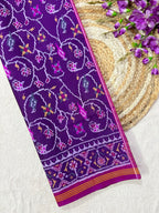 Flower Design Handwoven Patola Silk Saree