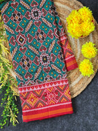 Manekchok Design Handwoven Patola Silk Saree