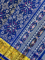 Blue Navratna Traditional Design Handwoven Patola Silk Saree