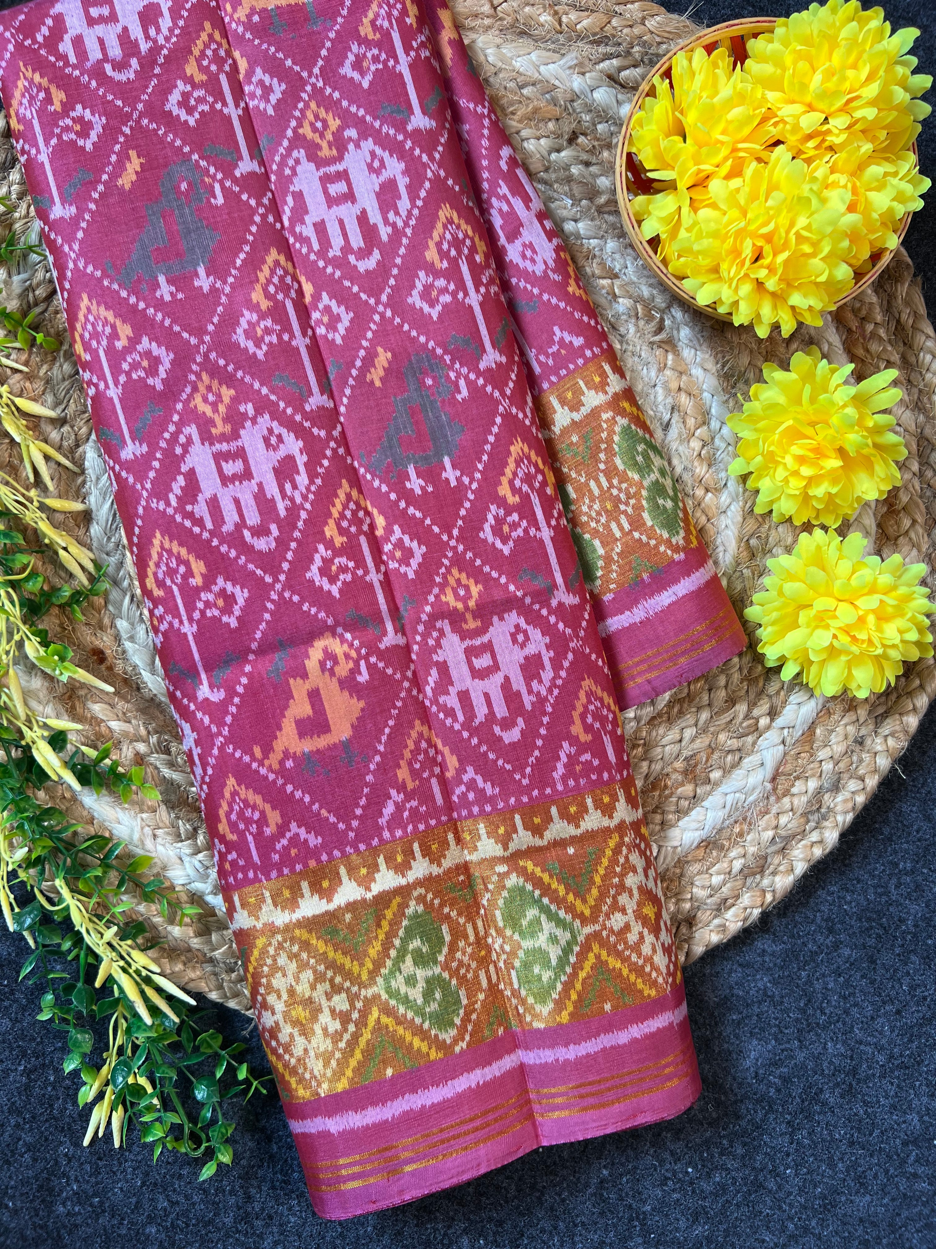 Handwoven Patola Silk Saree Narikunjan