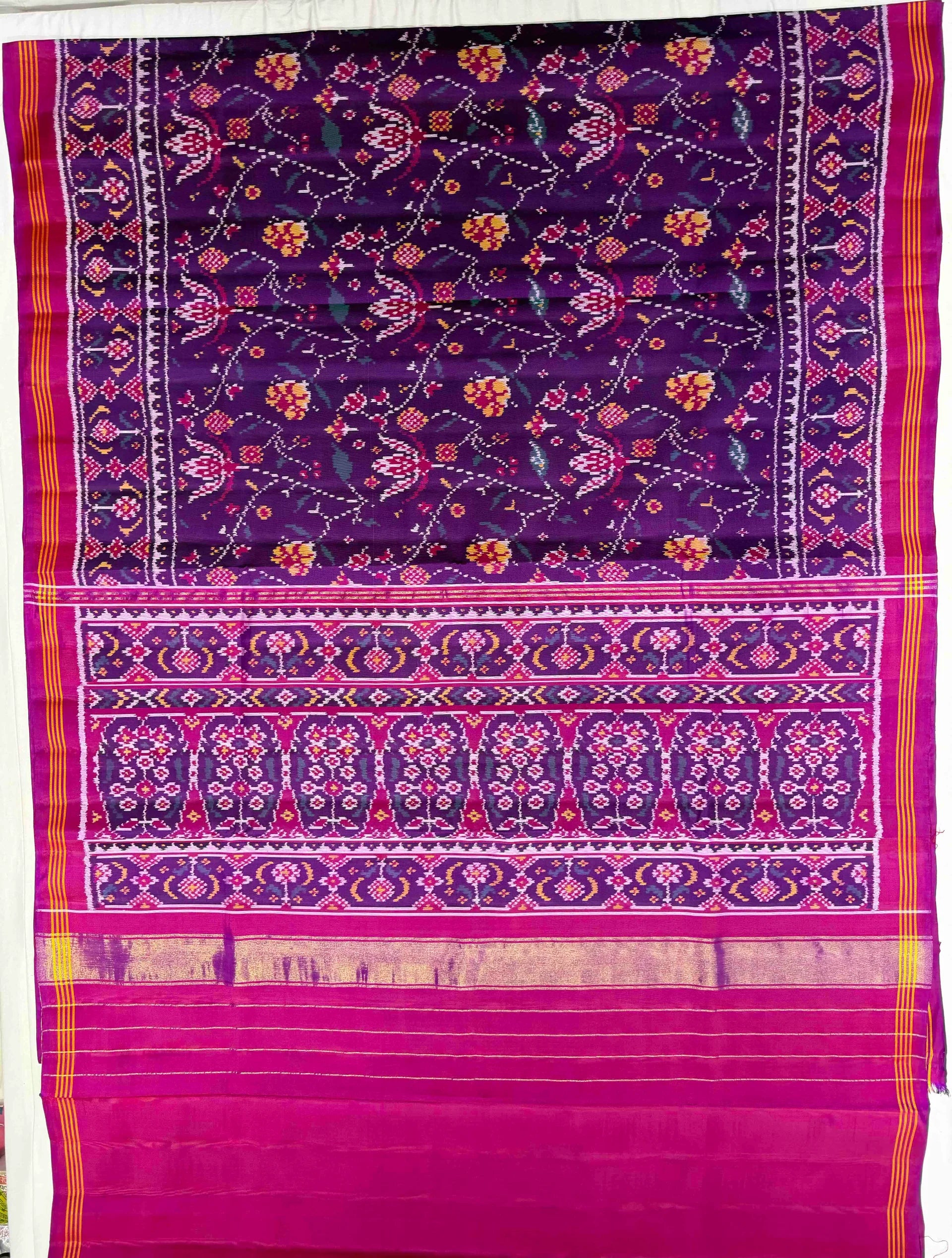 Fancy Design Handwoven Patola Silk Saree