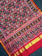 Typical Narikunj Traditional Design Handwoven Patola Silk Saree