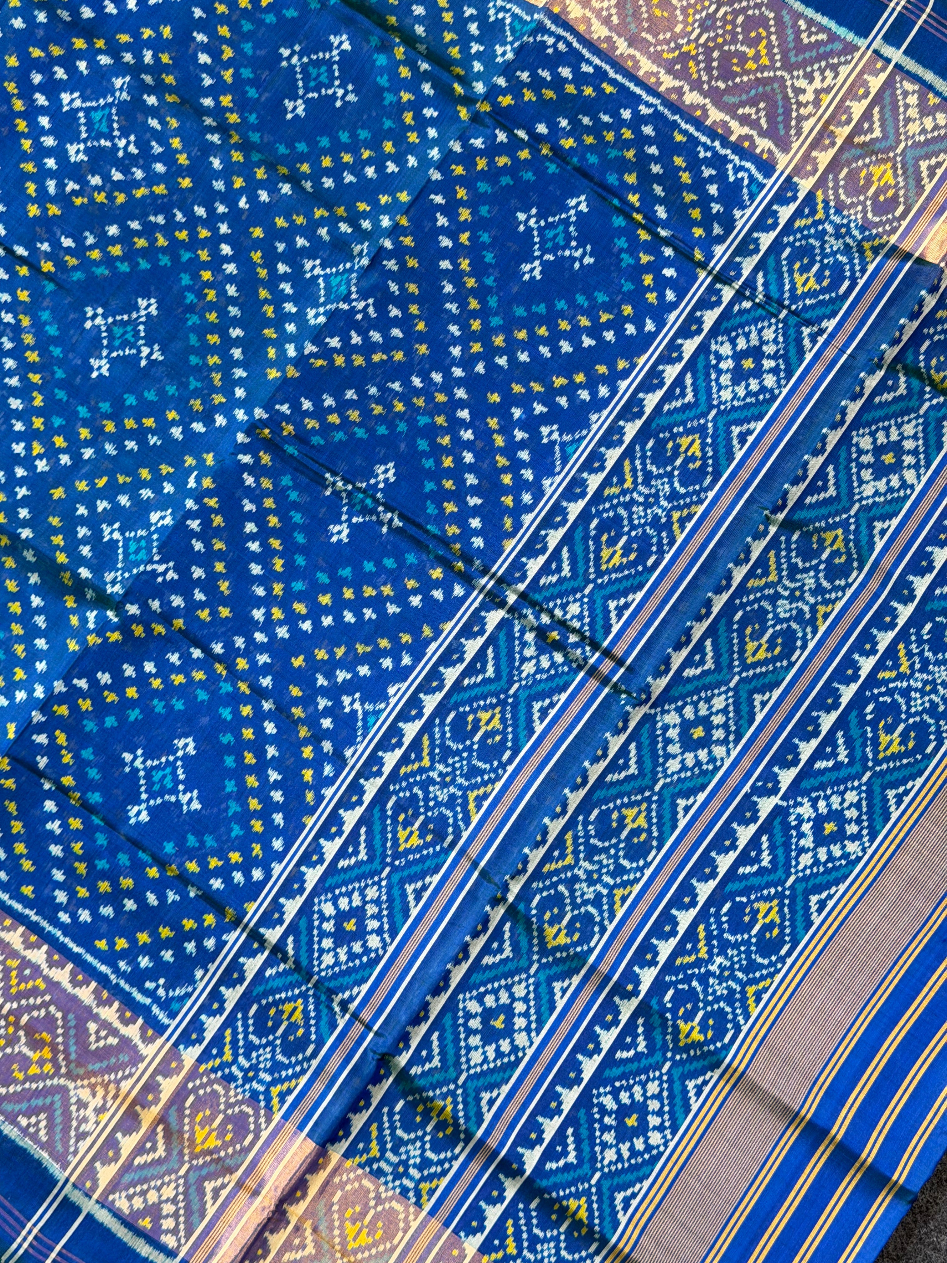 Small Butti Design Handwoven Patola Silk Saree