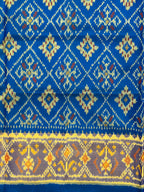 Blue Pan-Chanda Traditional Design Handwoven Patola Silk Saree